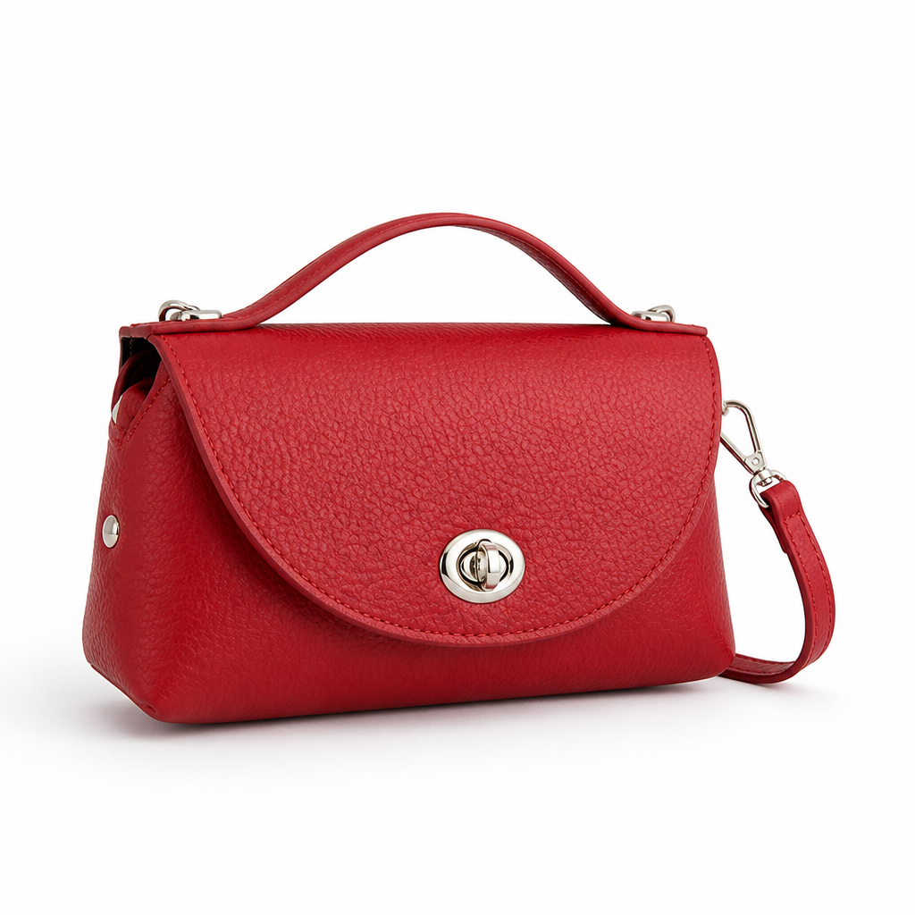 Textured Leather Adjustable & Removable Strap Mini Crossbody Bag