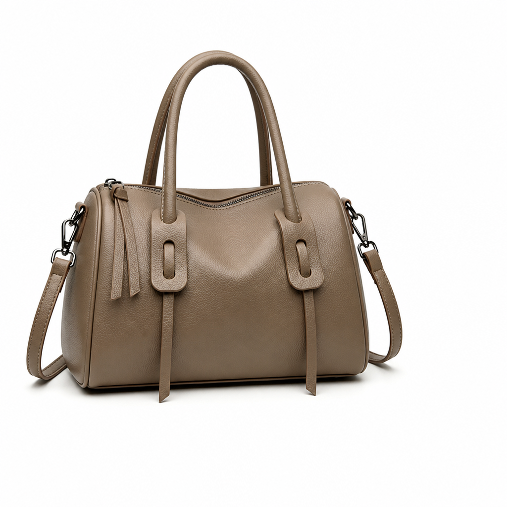 Textured Leather Weekender Bag (Adjustable Strap & Multiple Pockets)