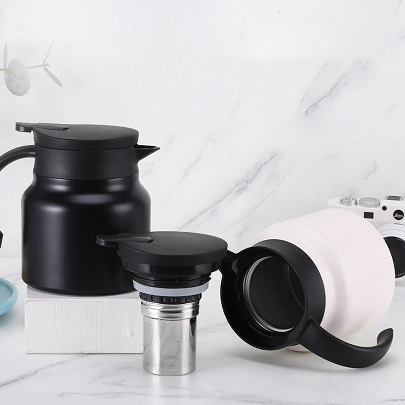 Thermal Flask Stainless Steel Tea Infuser One-Click Pour Spout