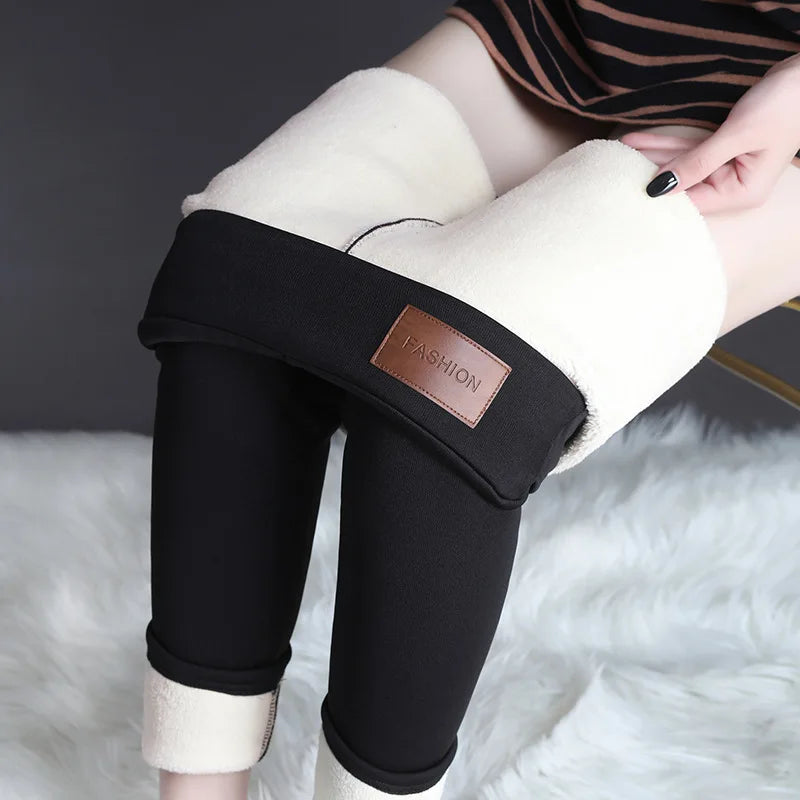 Thermal Pants Fleece-Lined High-Waisted Stretch Fit