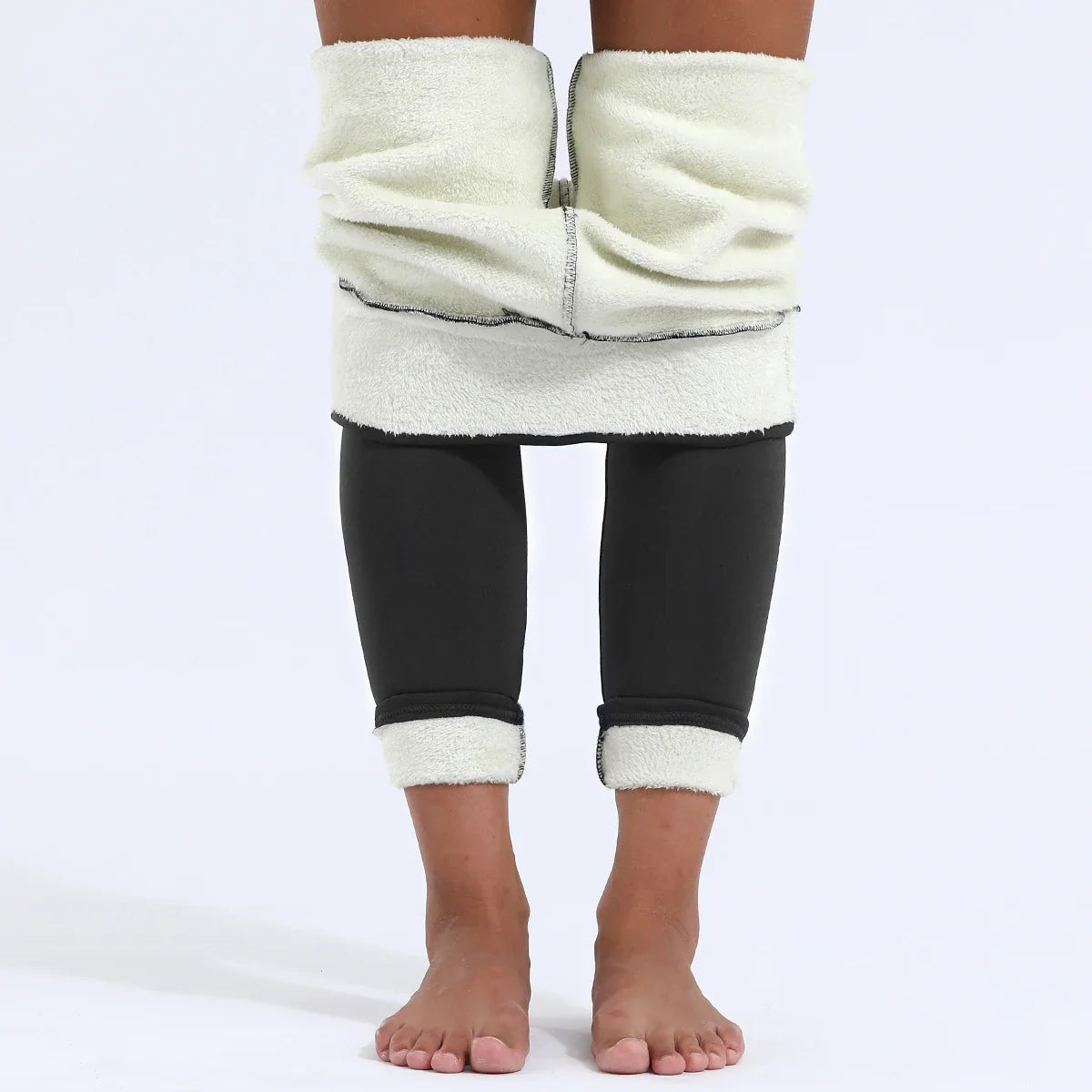 Thermal Pants Fleece-Lined High-Waisted Stretch Fit