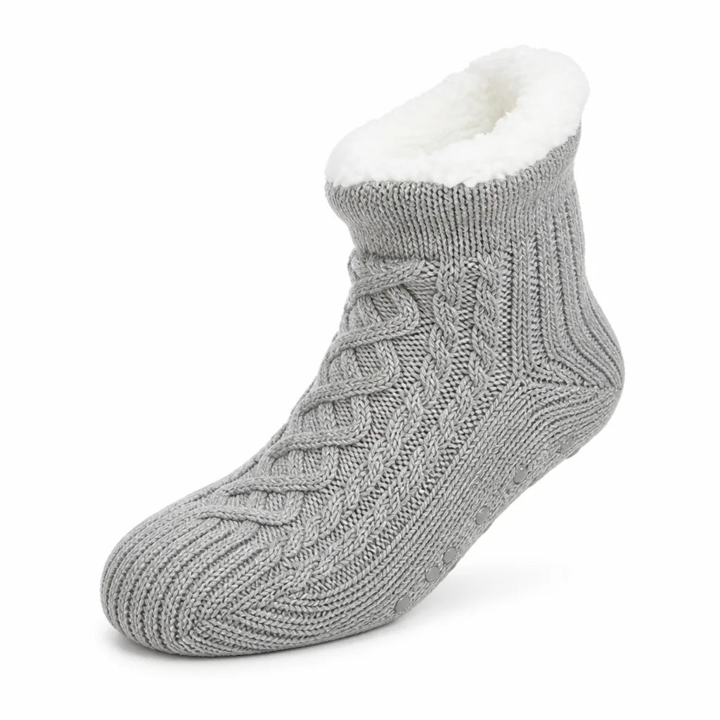Thermal Socks Fleece-Lined Non-Slip Grip