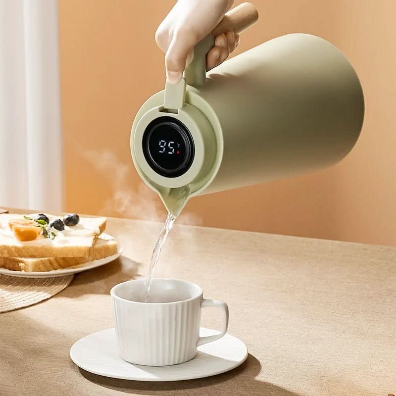 Thermos Flask Stainless Steel Double-Wall Digital Temperature Display Leakproof