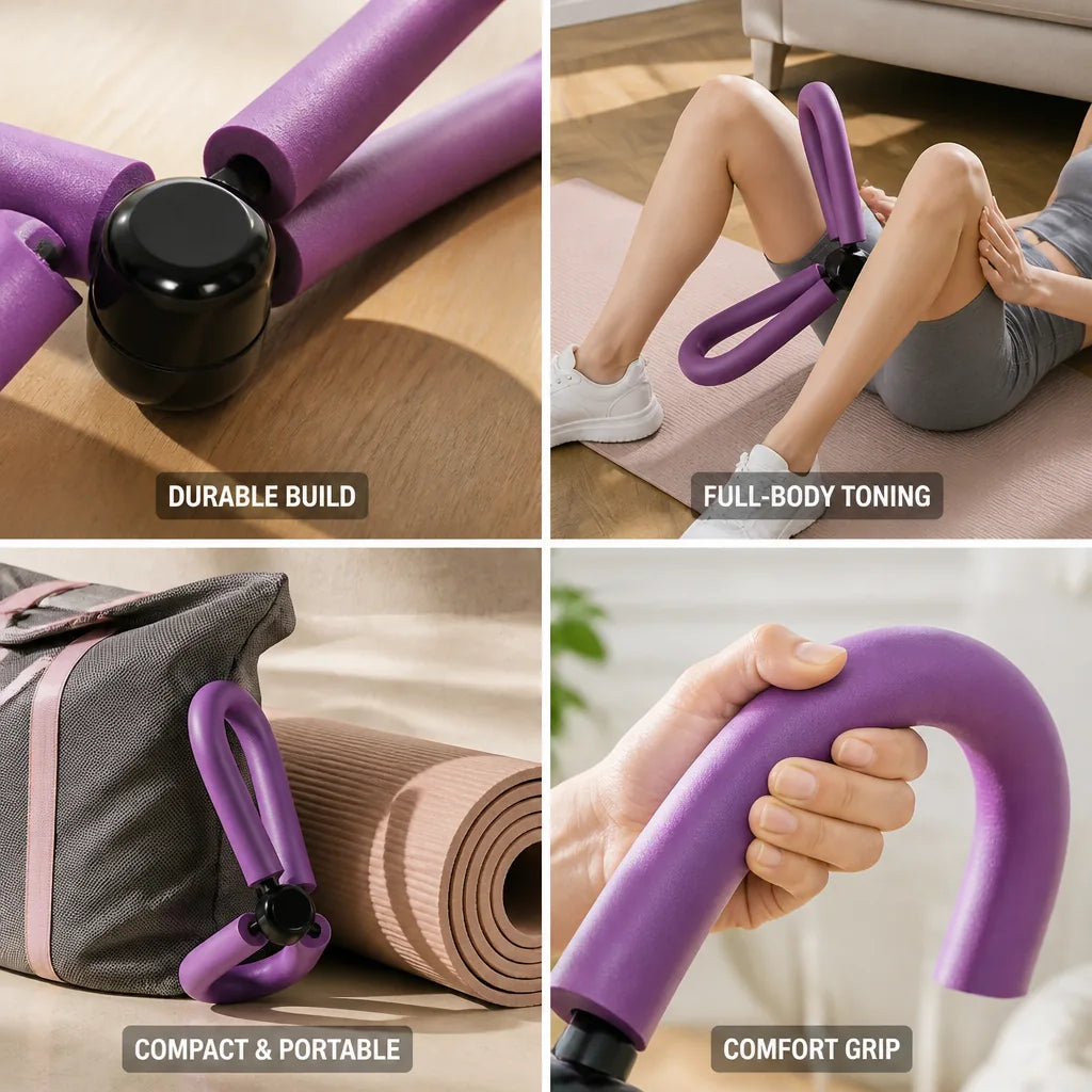 Thigh Toner Compact Steel Spring & Foam Handles