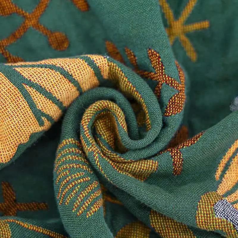 Throw Blanket 100% Cotton Reversible Bird Pattern