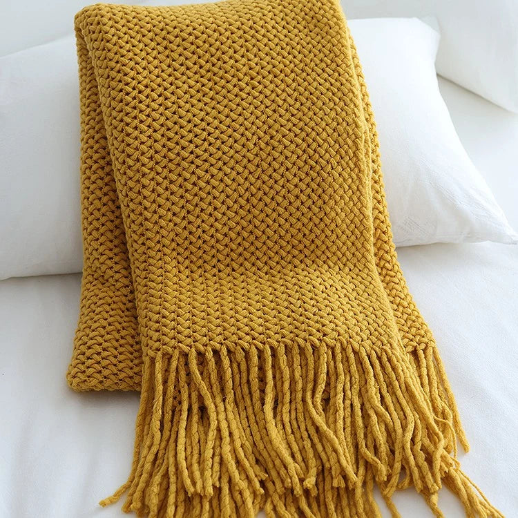 Throw Blanket Chunky Knit Soft Machine Washable