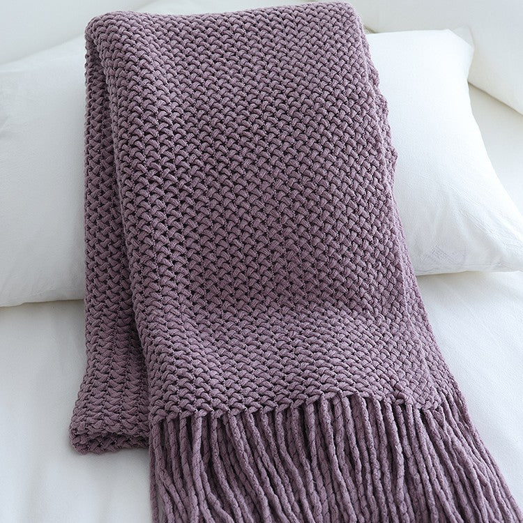 Throw Blanket Chunky Knit Soft Machine Washable