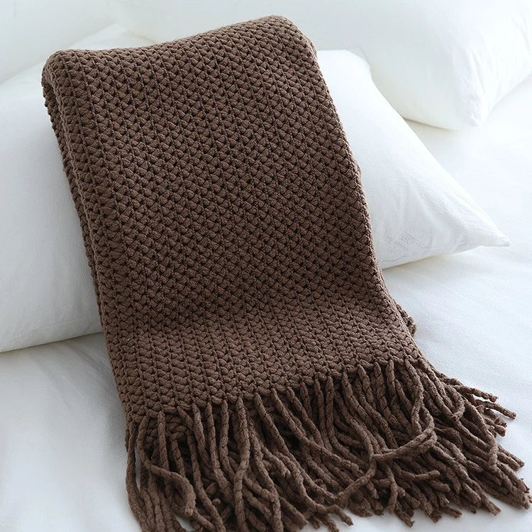 Throw Blanket Chunky Knit Soft Machine Washable