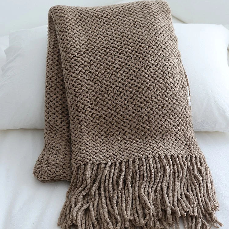 Throw Blanket Chunky Knit Soft Machine Washable