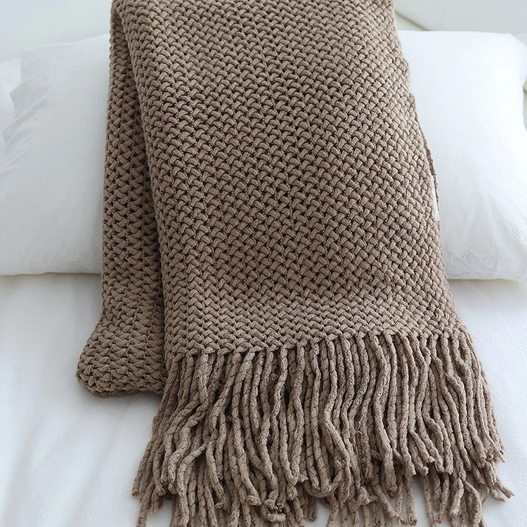Throw Blanket Chunky Knit Soft Machine Washable