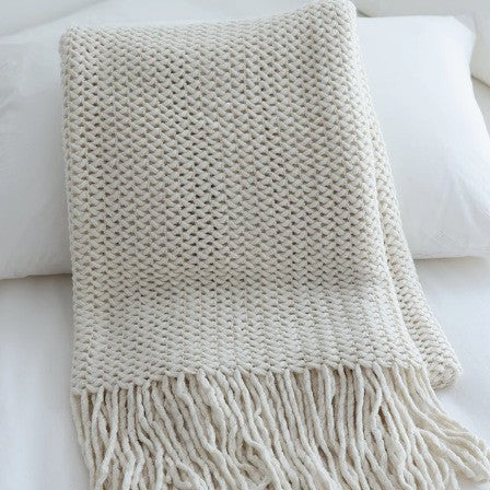 Throw Blanket Chunky Knit Soft Machine Washable