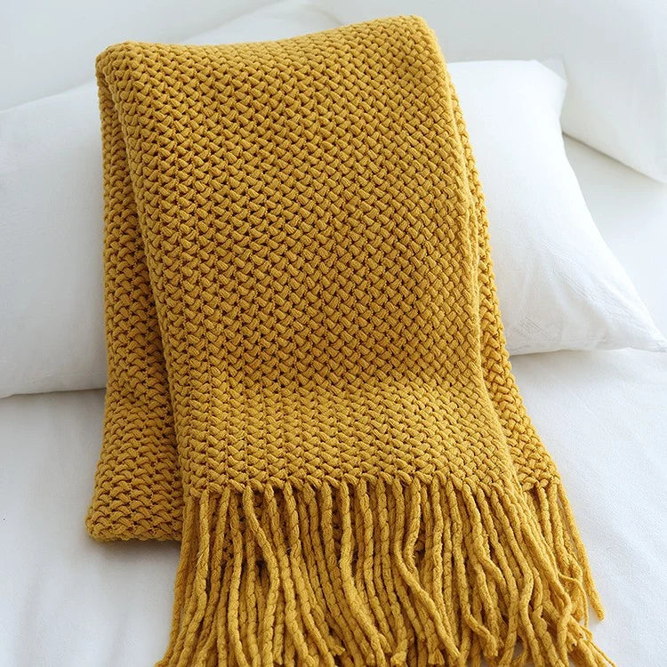 Throw Blanket Chunky Knit Soft Machine Washable