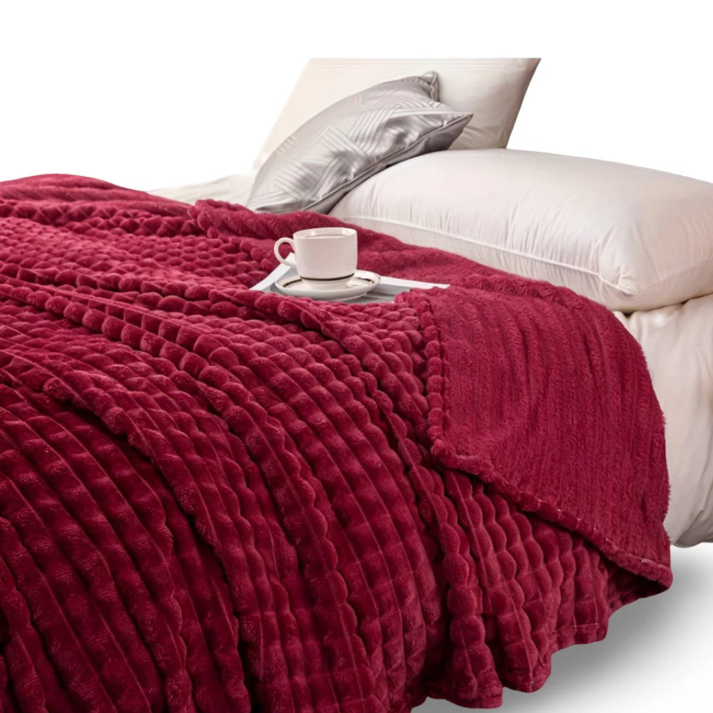 Throw Blanket Coral Fleece Plush Warmth Machine Washable
