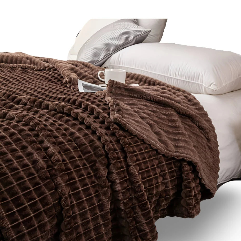 Throw Blanket Coral Fleece Plush Warmth Machine Washable