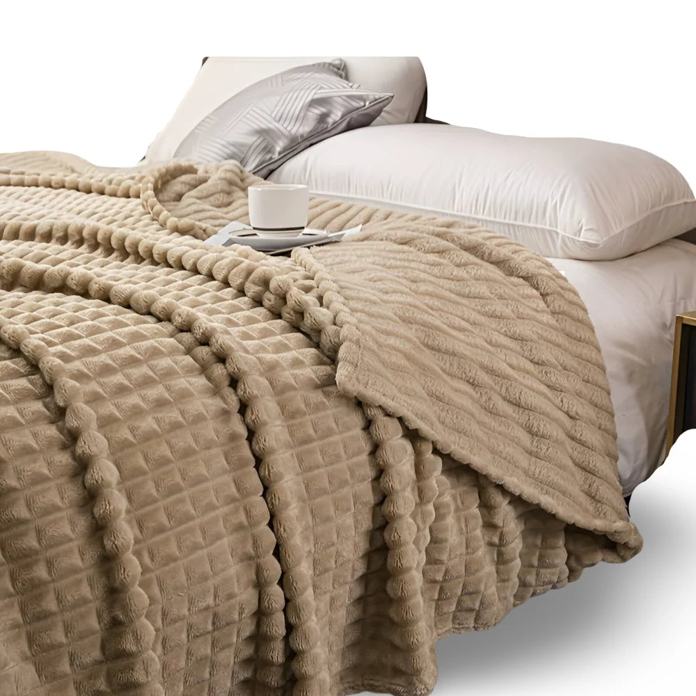 Throw Blanket Coral Fleece Plush Warmth Machine Washable