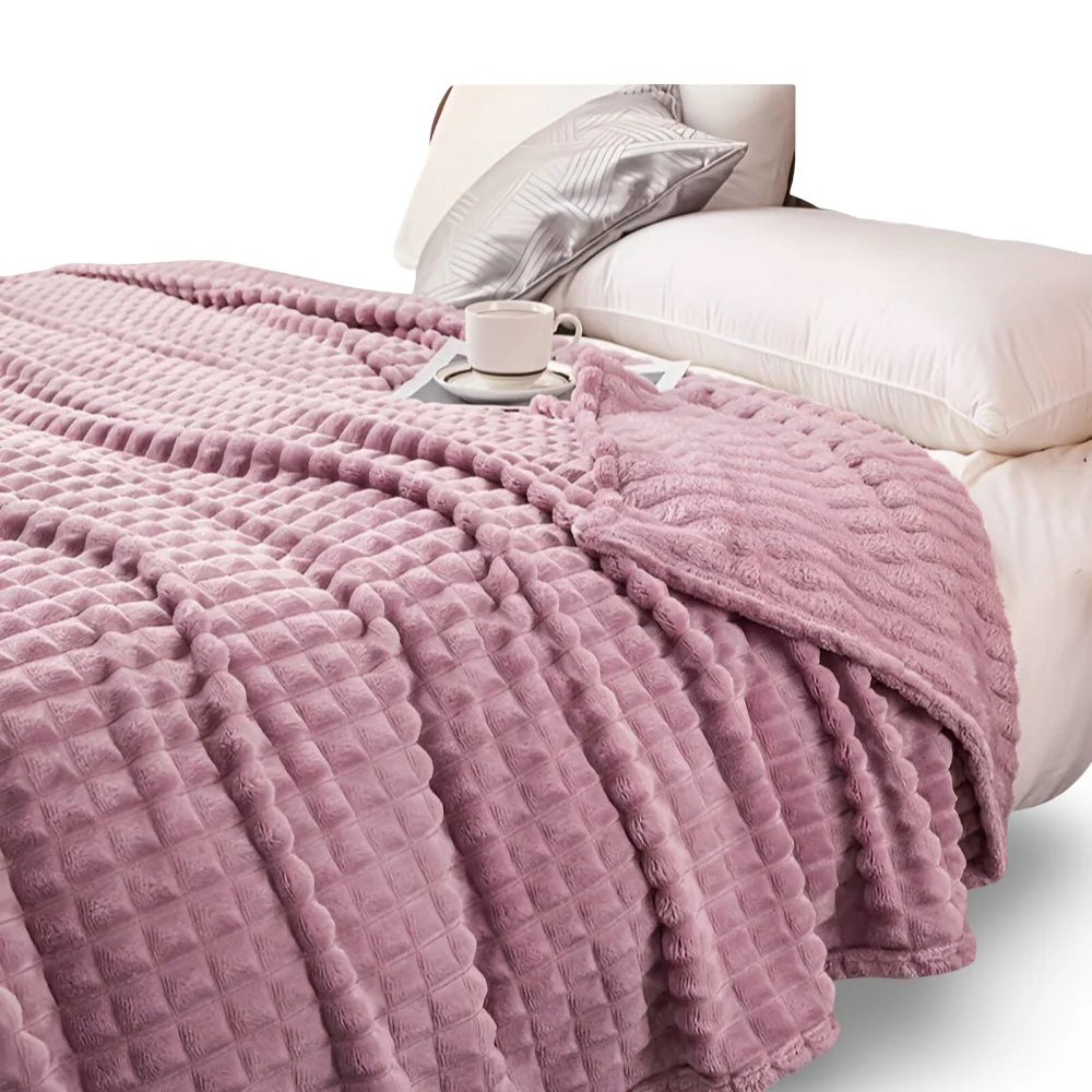 Throw Blanket Coral Fleece Plush Warmth Machine Washable