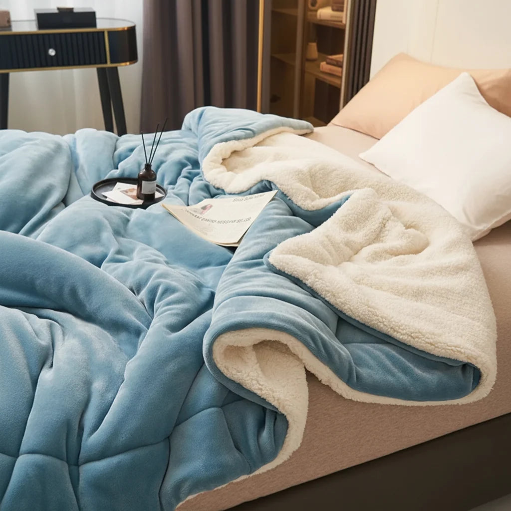 Throw Blanket Double-Brushed Flannel Lightweight & Machine Washable