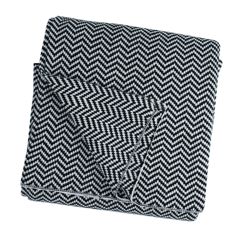 Throw Blanket Herringbone Soft Machine Washable