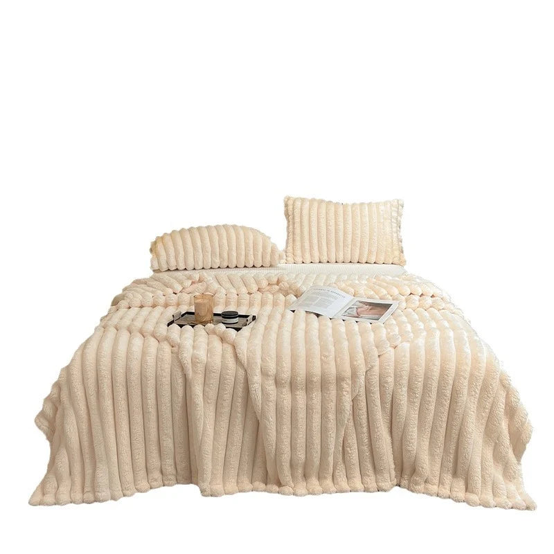 Throw Blanket Plush Textured Machine Washable