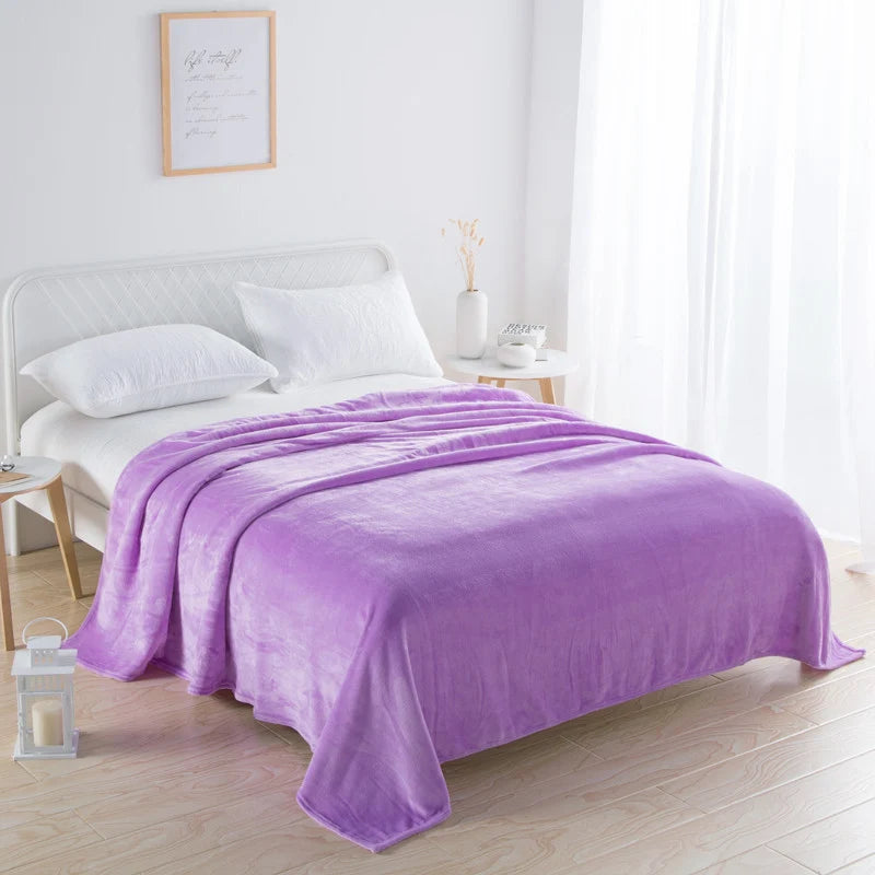 Throw Blanket Plush Velvet Lightweight Machine Washable