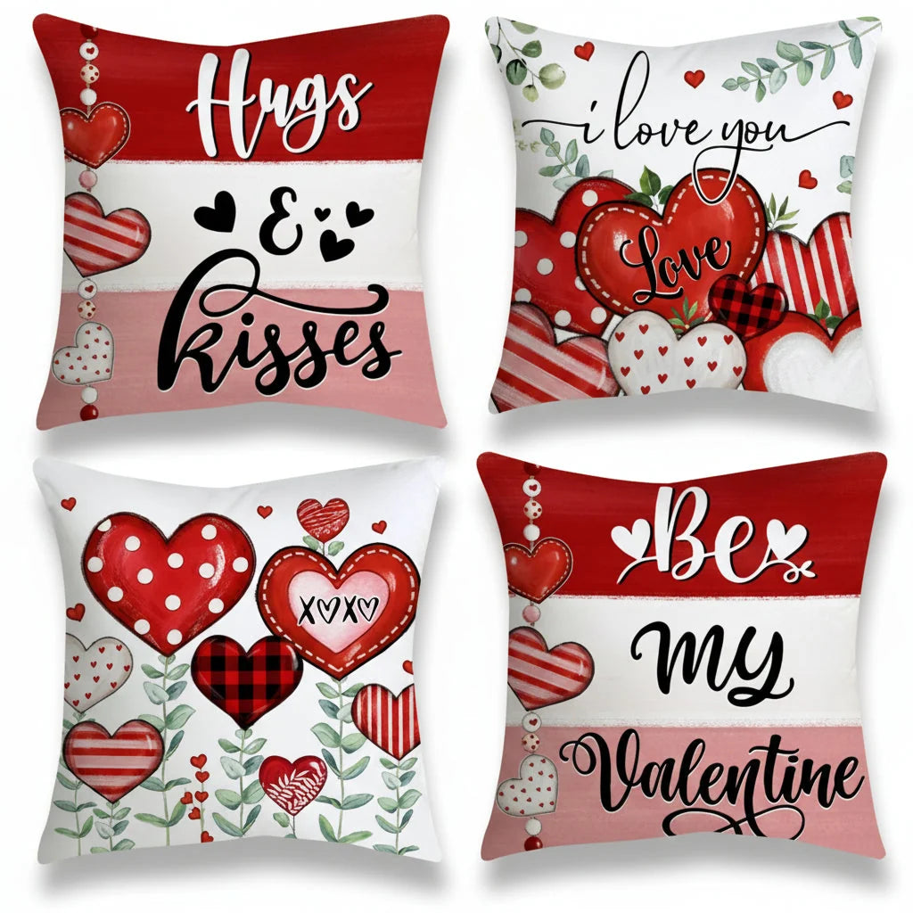 Throw Pillow Cover Printed Polyester Hidden Zipper & Double-Stitched Seams