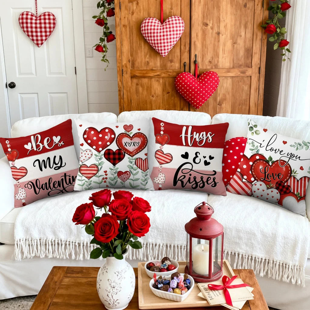 Throw Pillow Cover Printed Polyester Hidden Zipper & Double-Stitched Seams