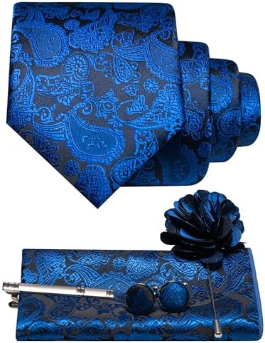 Tie Set Paisley Pattern 5-Piece Woven Polyester