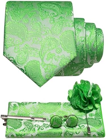 Tie Set Paisley Pattern 5-Piece Woven Polyester