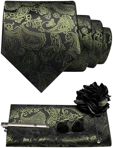 Tie Set Paisley Pattern 5-Piece Woven Polyester