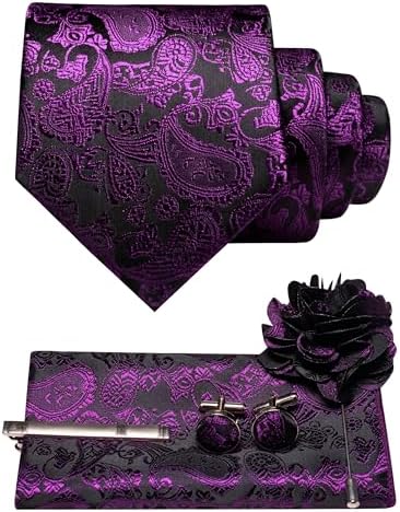 Tie Set Paisley Pattern 5-Piece Woven Polyester