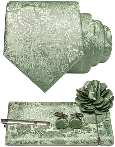 Tie Set Paisley Pattern 5-Piece Woven Polyester