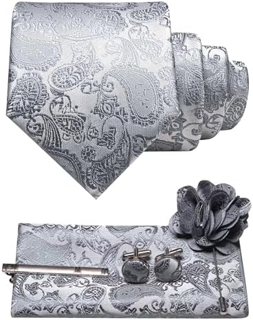 Tie Set Paisley Pattern 5-Piece Woven Polyester