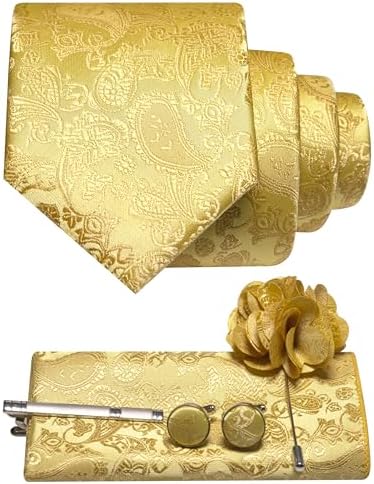 Tie Set Paisley Pattern 5-Piece Woven Polyester