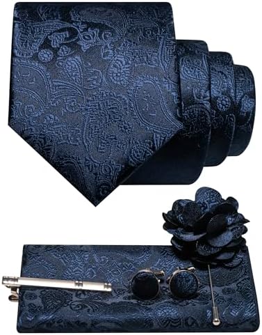 Tie Set Paisley Pattern 5-Piece Woven Polyester
