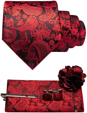 Tie Set Paisley Pattern 5-Piece Woven Polyester