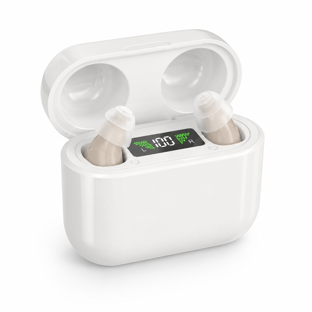 Tinnitus Relief Noise-Canceling Rechargeable In-Ear Hearing Aids