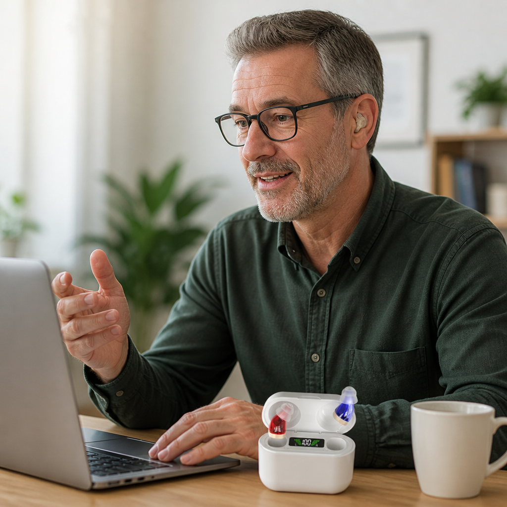 Tinnitus Relief Noise-Canceling Rechargeable In-Ear Hearing Aids