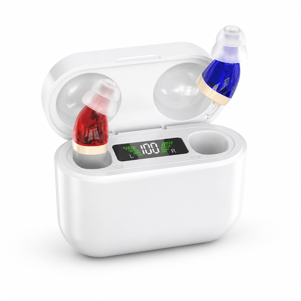 Tinnitus Relief Noise-Canceling Rechargeable In-Ear Hearing Aids