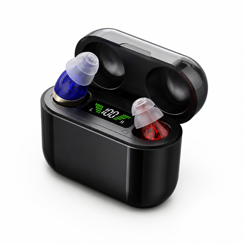 Tinnitus Relief Noise-Canceling Rechargeable In-Ear Hearing Aids