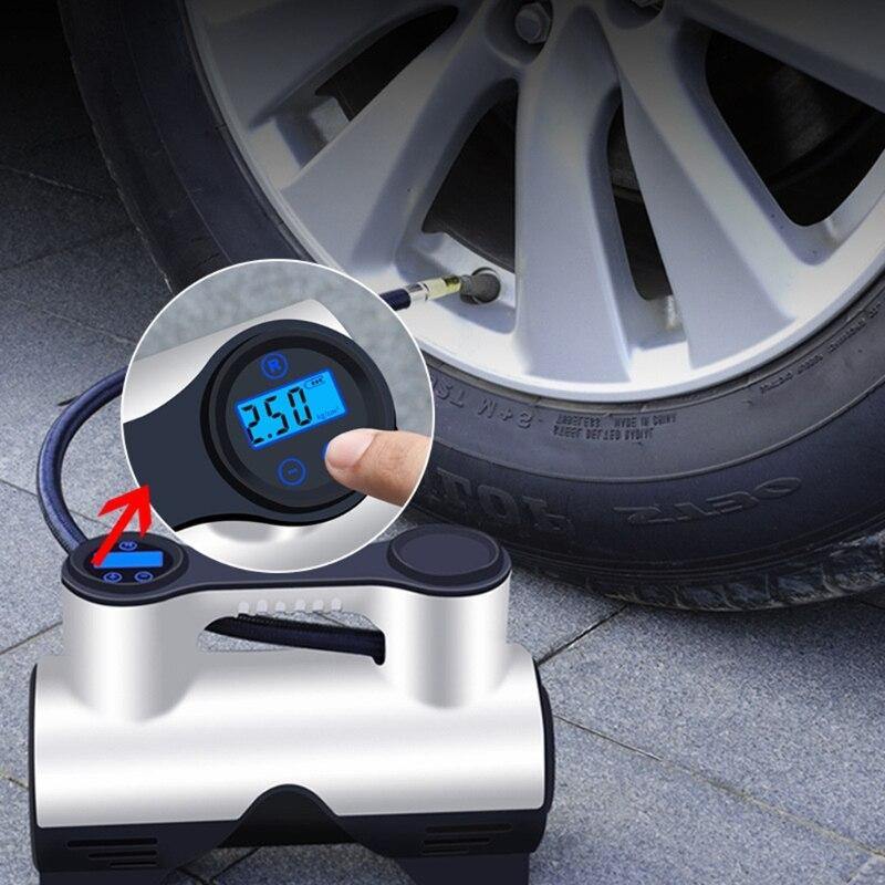 Tire Inflator Portable Auto Shutoff LED Light