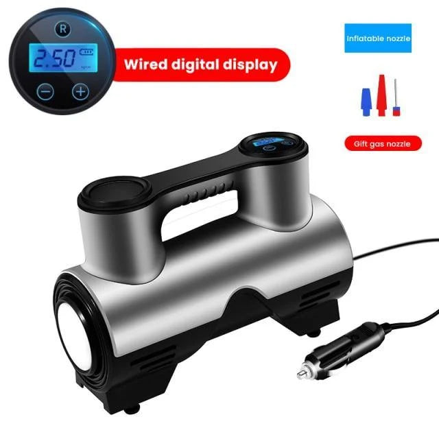Tire Inflator Portable Auto Shutoff LED Light