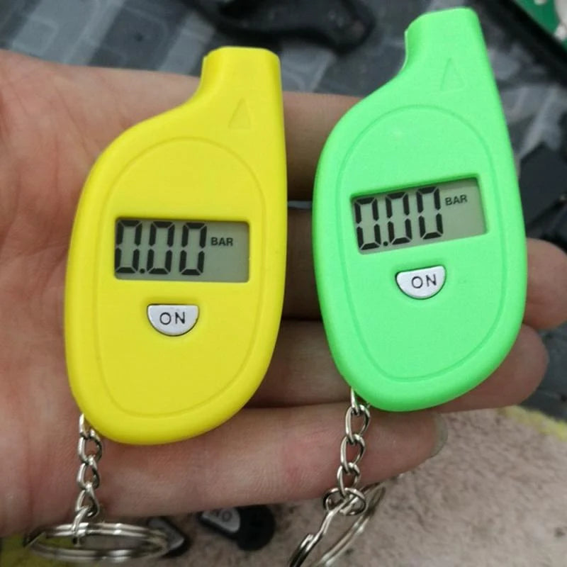 Tire Pressure Gauge Digital LCD Display Keychain Design