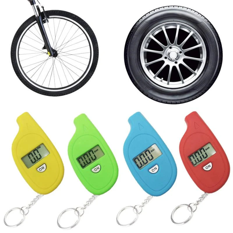 Tire Pressure Gauge Digital LCD Display Keychain Design