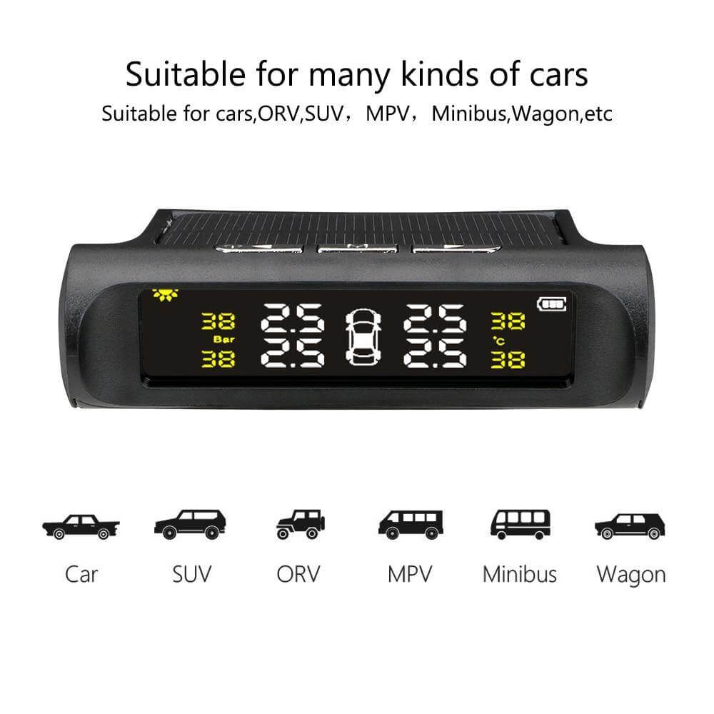 Tire Pressure Monitoring System Solar Powered Wireless Sensors