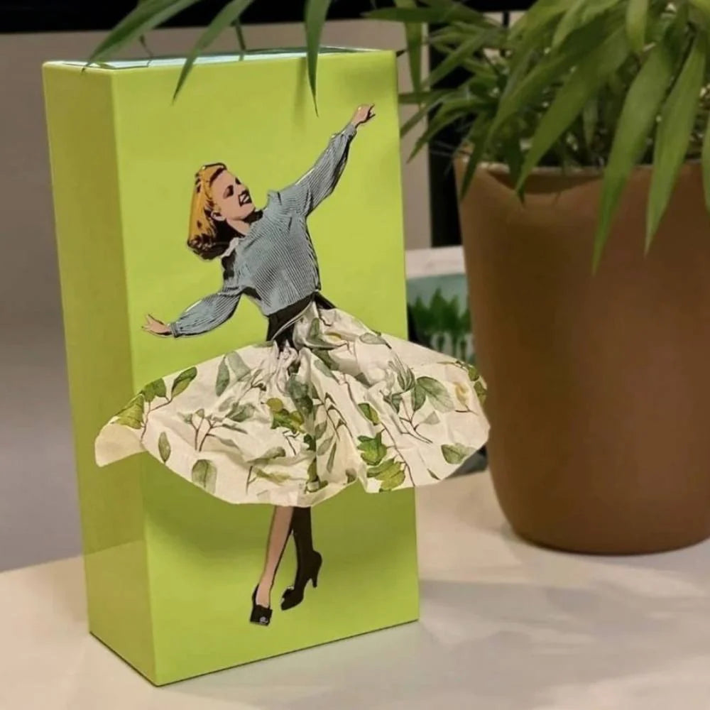 Tissue Box Cover Flying Skirt Design Fits Standard Boxes