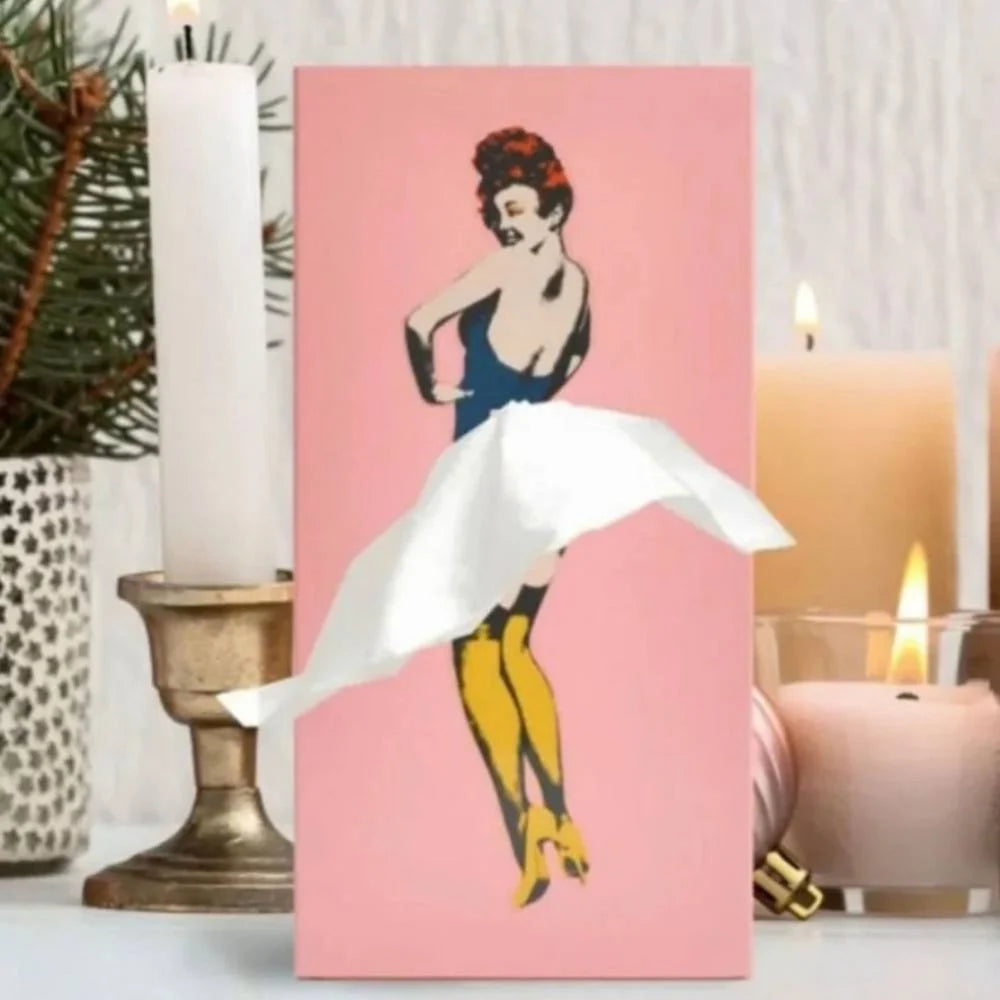 Tissue Box Cover Flying Skirt Design Fits Standard Boxes