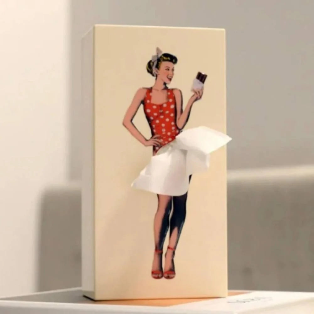 Tissue Box Cover Flying Skirt Design Fits Standard Boxes