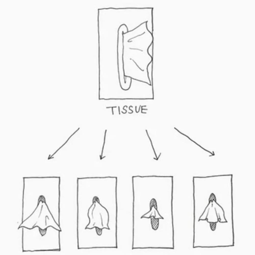 Tissue Box Cover Flying Skirt Design Fits Standard Boxes
