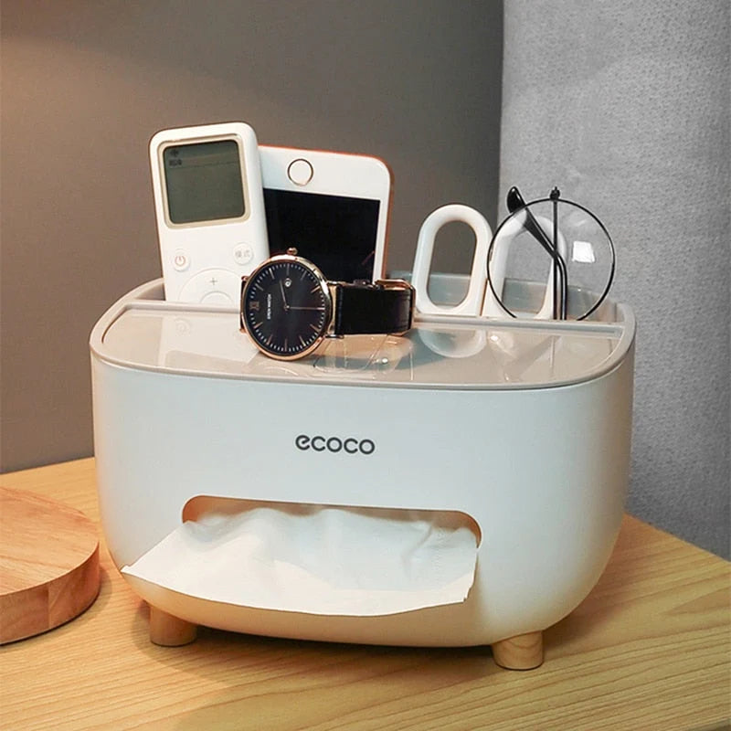 Tissue Dispenser With Phone Holder Dual-Function PP Design
