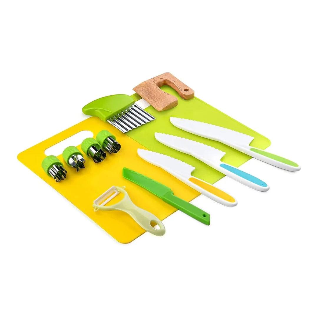 Toddler Knife & Utensil Set Blunt Serrated Chunky Grip